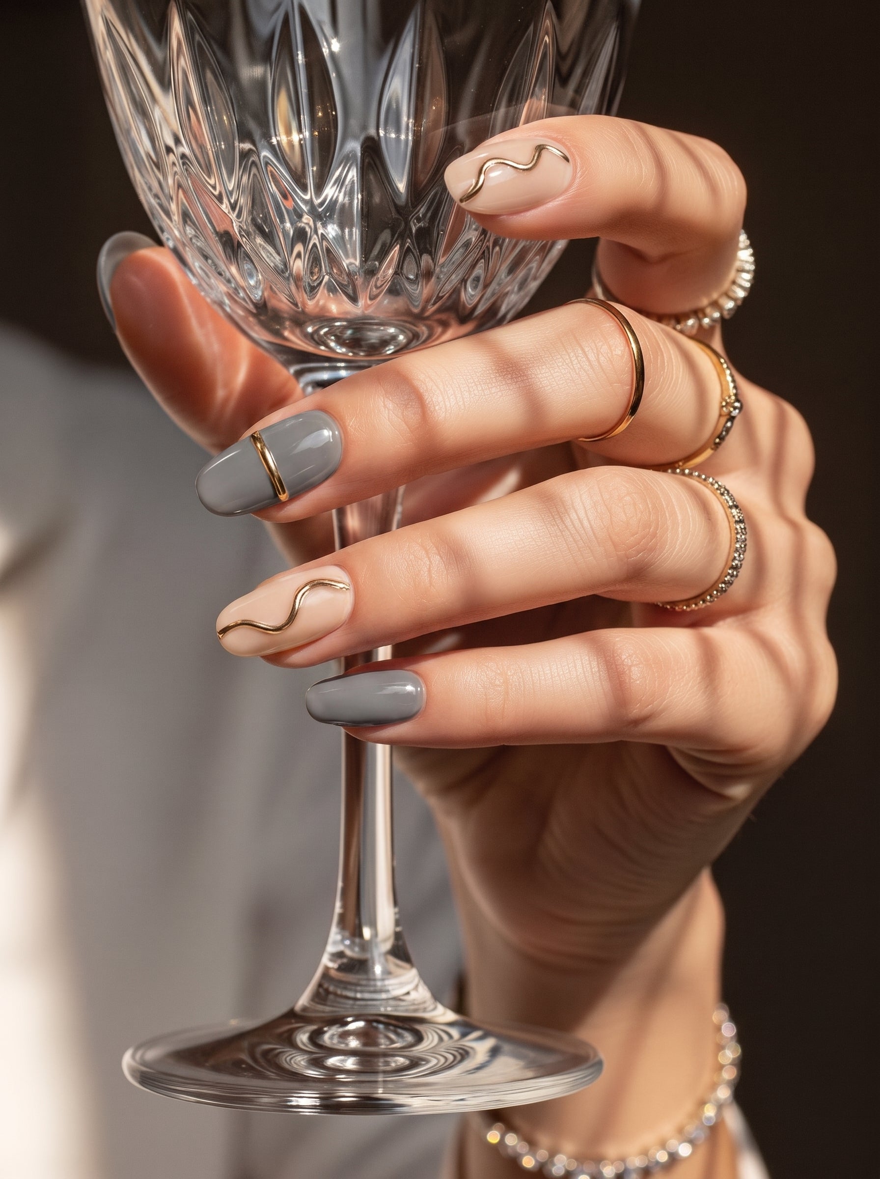 Silver Veil Press-On Nail Set